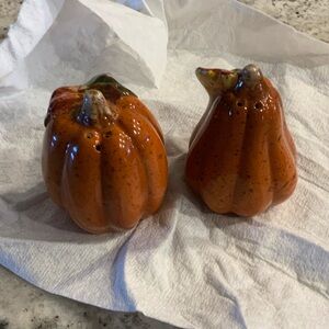 Pumpkin Shaped Salt and Pepper Shakers